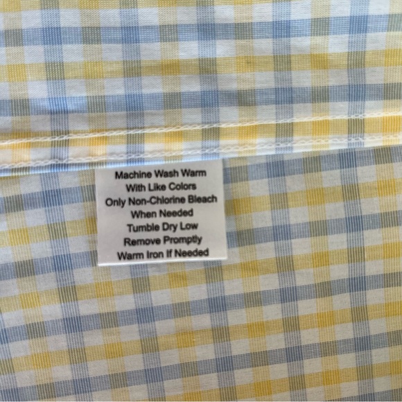 Pronto Uomo Men’s Long Sleeve Plaid Button Up Shirt 16 36/37 Tall Non-Iron - Picture 8 of 10